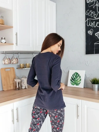 Пижама женская со штанами домашний костюм большие размеры