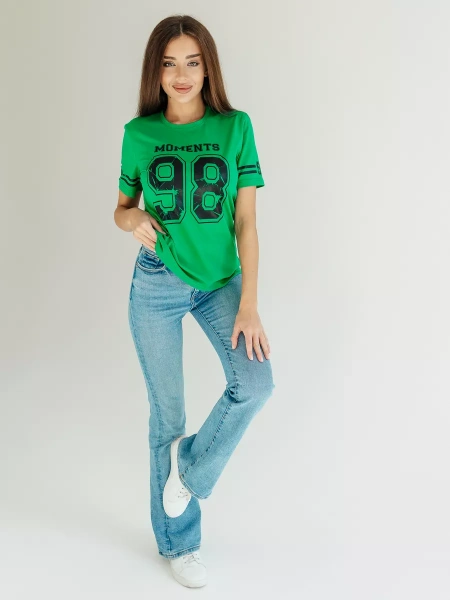 Футболка хлопок с принтом  летняя больших размеров