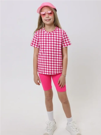 Футболка для девочки с принтом хлопок летняя пляжная