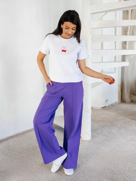 Футболка базовая хлопок с принтом больших размеров