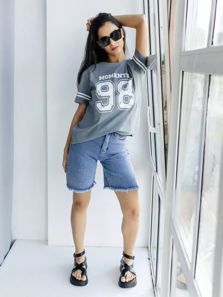 Футболка хлопок с принтом новогодняя больших размеров