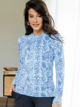 Лонгслив женский больших размеров облегающий с принтом дк571