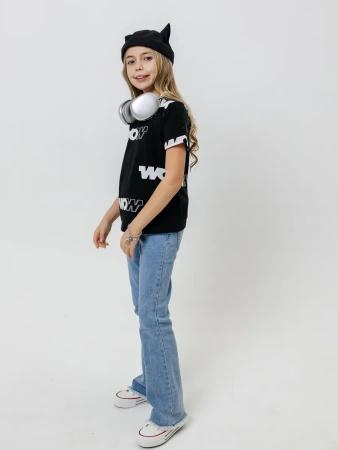 Футболка для девочки с принтом хлопок летняя пляжная