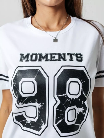 Футболка с принтом цифры больших размеров