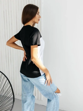 Футболка оверсайз с принтом большого размера нарядная