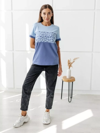 Футболка хлопок с принтом новогодняя больших размеров