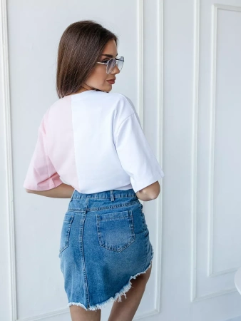 Футболка с принтом оверсайз больших размеров нарядная