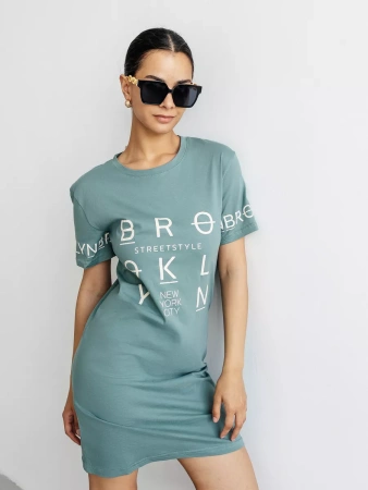 Туника домашняя больших размеров с принтом