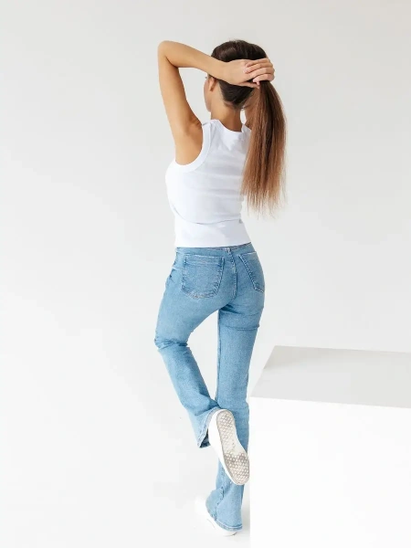 Топ под пиджак в рубчик спортивная майка МК558