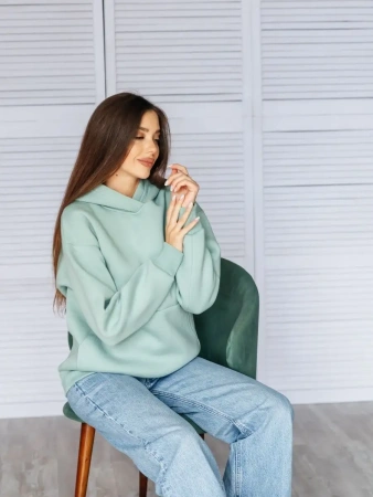 Однотонное худи с начесом