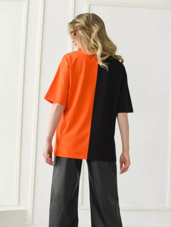 Футболка с принтом оверсайз больших размеров ФК531