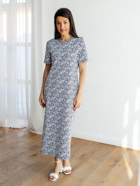 Платье женкое трикотажное домашнее больших размеров ПЛК609