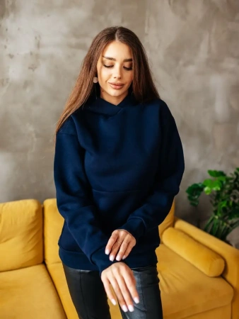 Однотонное худи с начесом