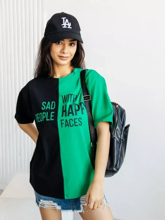 Футболка с принтом больших размеров спортивная ФК531