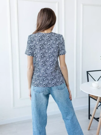 Футболка с принтом хлопок больших размеров новогодняя ФК561