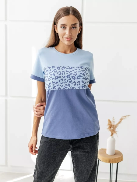 Футболка хлопок с принтом новогодняя больших размеров