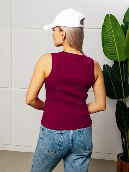 Топ под пиджак в рубчик спортивная майка МК558