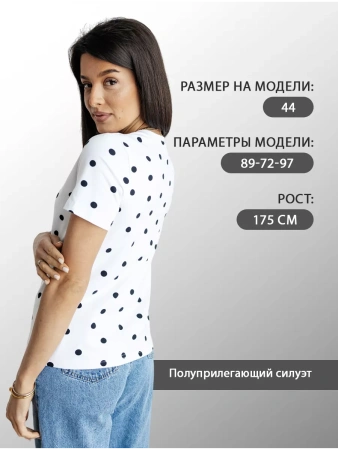 Футболка с принтом хлопок больших размеров новогодняя ФК561