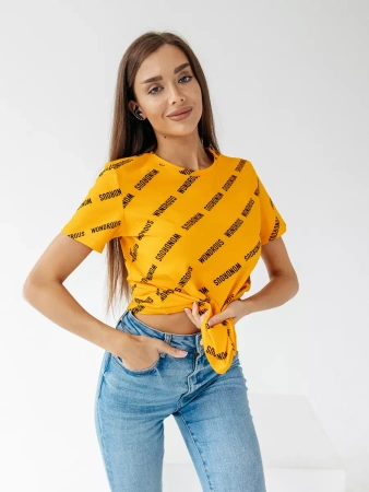 Футболка женская с принтом больших размеров ФК561