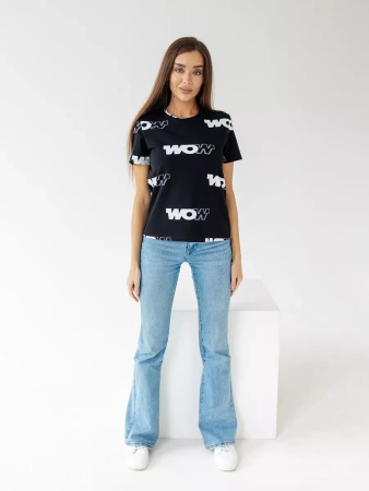 Футболка с принтом больших размеров новогодняя ФК561