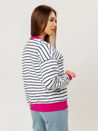 Кофта в полоску нарядная больших размеров джемпер