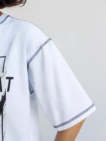 Футболка летняя оверсайз с принтом большие размеры