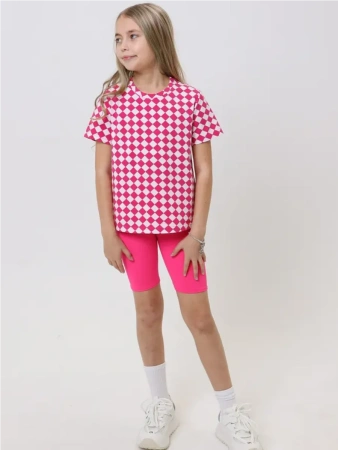 Футболка для девочки с принтом хлопок летняя пляжная