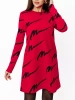 Платье женское трикотажное больших размеров трапеция ПЛИ577