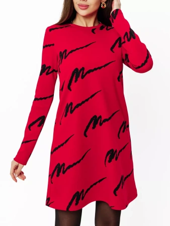 Платье женское трикотажное больших размеров трапеция ПЛИ577