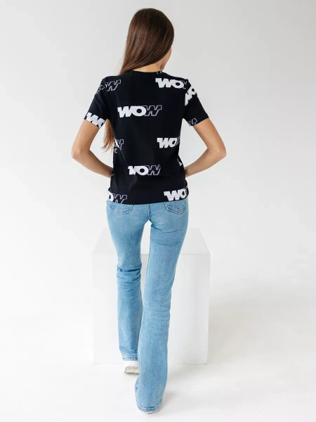 Футболка с принтом больших размеров новогодняя ФК561