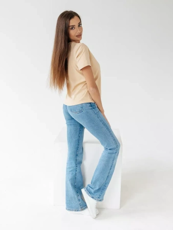 Короткая футболка приталенная одежда хлопок