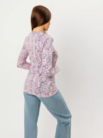 Лонгслив женский облегающий с принтом дк571