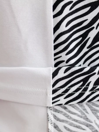 Футболка оверсайз с принтом большого размера нарядная