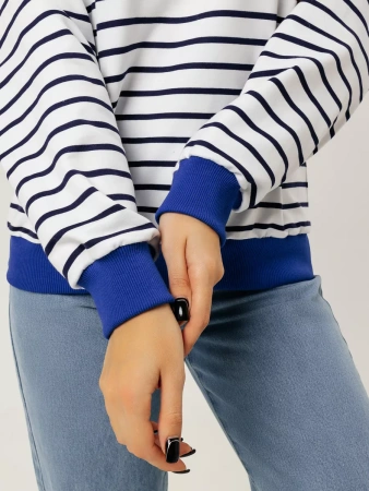 Кофта в полоску нарядная больших размеров джемпер