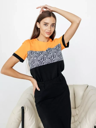 Футболка хлопок с принтом новогодняя больших размеров