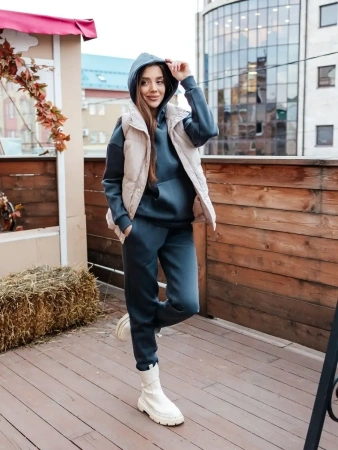 Костюм спортивный женски с начесом оверсайз домашняя одежда