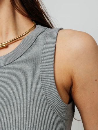 Платье женское в рубчик