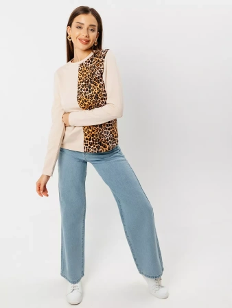 Лонгслив женский облегающий с принтом дк573