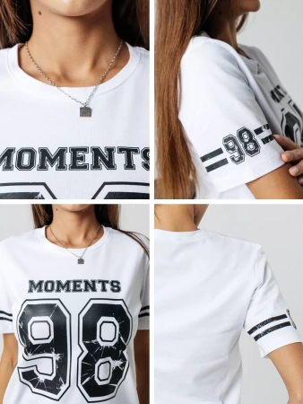 Футболка с принтом цифры больших размеров