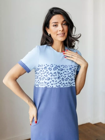 Платье женское трикотажное домашнее больших размеров ПЛК569