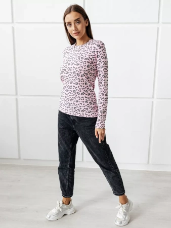 Лонгслив розовый женский с длинным рукавом дк571