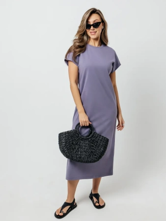 Платье женское летнее трикотажное больших размеров длинное