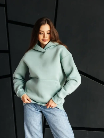 Однотонное худи с начесом