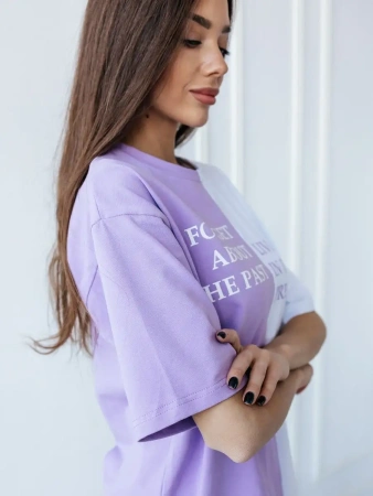 Футболка с принтом оверсайз больших размеров