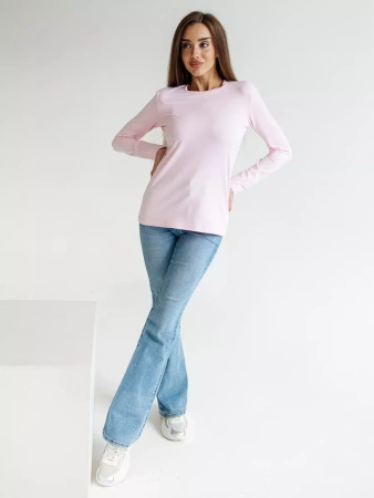 Лонгслив женский облегающий розовый дк540