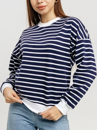 Кофта в полоску нарядная больших размеров джемпер