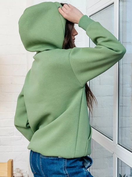 Однотонное худи с начесом
