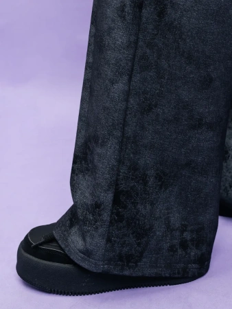 Брюки для девочки черные прямые варенка