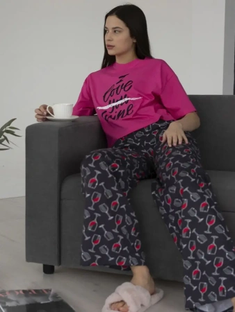Пижама с штанами брючная большие размеры