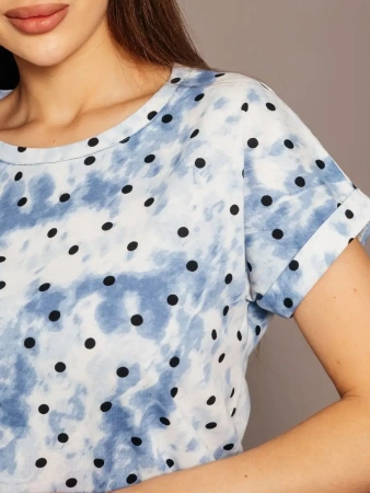 Футболка женска одежда с принтом белая черная